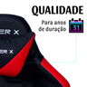 Cadeira Gamer Racer X Rush Ergonômica Reclinável Vermelha - 6