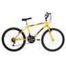 Bicicleta Aro 24 Ultra Bikes Aço Carbono 18 Marchas V-Break Amarela - 1