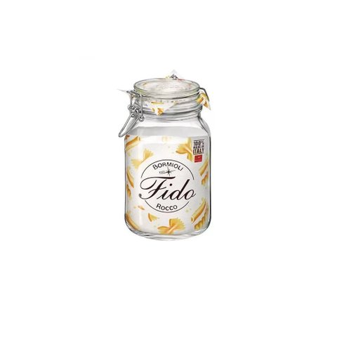 Kit 3 Potes de Vidro Hermético Original FIDO Terrina 2000 ml Ø 12 mm Multiuso Original Fido Bormioli