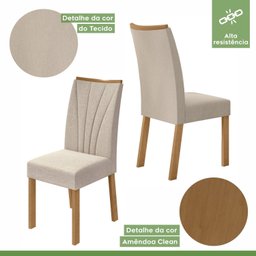 Conjunto 4 Cadeiras Estofadas Apogeu Móveis Lopas - 5
