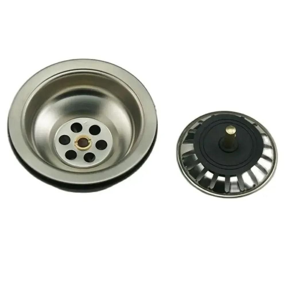 Ralo Valvula Dreno Filtro de Pia 10x10 Kit 4 Unidades Inox Sifao Tubo de Escoamento Cozinha Lavabo - 8