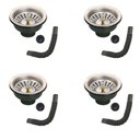 Ver imagem 1 de Ralo Valvula Dreno Filtro de Pia 10x10 Kit 4 Unidades Inox Sifao Tubo de Escoamento Cozinha Lavabo