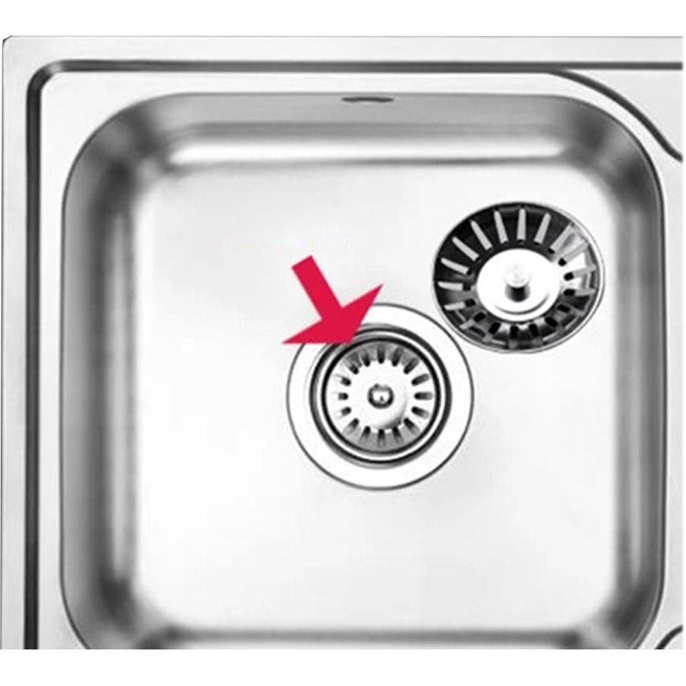 Ralo Valvula Dreno Filtro de Pia 10x10 Kit 4 Unidades Inox Sifao Tubo de Escoamento Cozinha Lavabo - 6