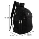Ver imagem 3 de Mochila Bolsa Reforçada Multifuncional Impermeável Motoqueiro Viagens Camping Trilha Escolar Preto