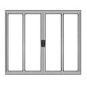 Ver imagem 1 de Janela de Alumínio Abertura Central 4 Folhas sem Grade 100x120cm Brilhante Allo Esquadrias