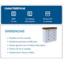 Ver imagem 4 de Cômoda England em MDF 89,8x92,5cm com 4 Gavetas Branco/Freijó ENG44