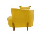 Ver imagem 6 de Namoradeira Sofá Feijão Luna 100cm Orgânica Couro Amarelo