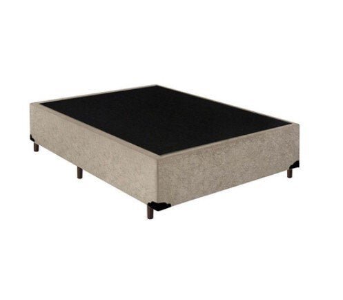 Base Box Casal 138 Suede Bege com Colchão Ortobom Airtech Spring Pocket D26 Bege 70x138x188 - 2