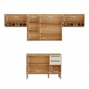 Ver imagem 4 de Cozinha Modulada Compacta 4 Peças 8 Portas MDF 280cm Itália Espresso Móveis