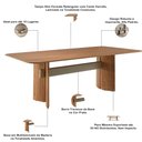 Ver imagem 5 de Mesa de Jantar 10 Lugares Retangular Orgânico 270cm Serenity B05 Amêndoa Cinamomo - Lyam Decor