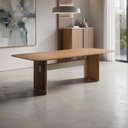 Ver imagem 1 de Mesa de Jantar 10 Lugares Retangular Orgânico 270cm Serenity B05 Amêndoa Cinamomo - Lyam Decor
