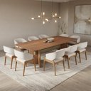 Ver imagem 4 de Mesa de Jantar 10 Lugares Retangular Orgânico 270cm Serenity B05 Amêndoa Cinamomo - Lyam Decor