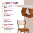 Ver imagem 6 de Sala de Jantar Mesa Ane 220cm Tampo Laqueado com Vidro Canto Moeda com 8 Cad Viena