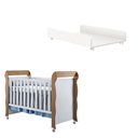 Ver imagem 1 de Berço Americano Mirelle Trocador Juju Branco Acetinado