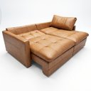 Ver imagem 6 de Sofá Cama Retrátil 200cm Kenai 2 Almofadas Couro Mel G34 - Gran Belo