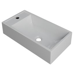 Cuba Pia de Apoio para Banheiro Retangular 54cm Alva C08 Branco - Mpozenato - 1