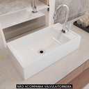 Ver imagem 2 de Cuba Pia de Apoio para Banheiro Retangular 54cm Alva C08 Branco - Mpozenato