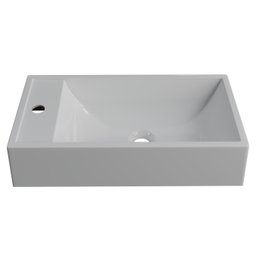 Cuba Pia de Apoio para Banheiro Retangular 54cm Alva C08 Branco - Mpozenato - 7