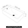 Cuba Pia de Apoio para Banheiro Retangular 54cm Alva C08 Branco - Mpozenato - 4