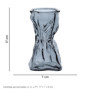 Ver imagem 2 de Vaso Decorativo de Vidro Fumê 17x7x9cm Enfeite Sala Mesa Estante Aparador Flores