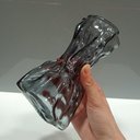 Ver imagem 4 de Vaso Decorativo de Vidro Fumê 17x7x9cm Enfeite Sala Mesa Estante Aparador Flores