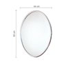 Espelho Oval Astra Lisa 55x44cm Moldura Alumínio - 2