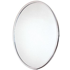 Espelho Oval Astra Lisa 55x44cm Moldura Alumínio