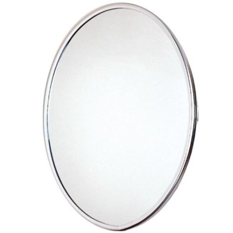 Espelho Oval Astra Lisa 55x44cm Moldura Alumínio