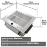 Churrasqueira Cooktop De Embutir A Gás Saro CHEGLP Inox - 5