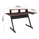 Ver imagem 4 de Mesa Computador Gamer 136cm Kappesberg L100 Preta e Vermelha