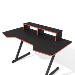 Mesa Computador Gamer 136cm Kappesberg L100 Preta e Vermelha - 3