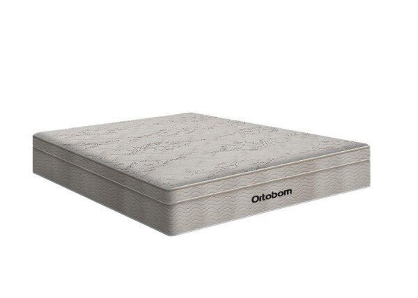 Cama Box Baú Casal 138 Tecido Sintético Branco com Colchão Ortobom Airtech Spring Pocket D26 Bege 70 - 4