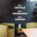 Ver imagem 3 de Adesivo de Parede Frase Cerveja Churrasco e Amigos Decoração Bar Kanto Store Branco