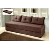 Sofá-cama Bicama 3 Lugares Casal Sofanete Suede Marrom c/Almofadas Dupla Face - 2