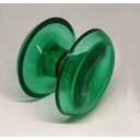Ver imagem 2 de Puxador duplo redondo de resina para porta de vidro verde grande Sabatini