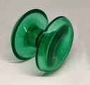 Ver imagem 2 de Puxador duplo redondo de resina para porta de vidro verde grande Sabatini