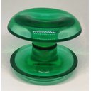 Ver imagem 1 de Puxador duplo redondo de resina para porta de vidro verde grande Sabatini