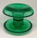 Ver imagem 1 de Puxador duplo redondo de resina para porta de vidro verde grande Sabatini