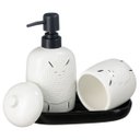 Ver imagem 4 de Jogo de Banheiro Porcelana Lavabo Dispenser Líquido Bandeja