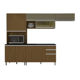 Armário de Cozinha Completa 4 Peças Carvalho/Camurça - 1 Armário de Cozinha Completa 4 Peças Carvalho/Camurça - 1