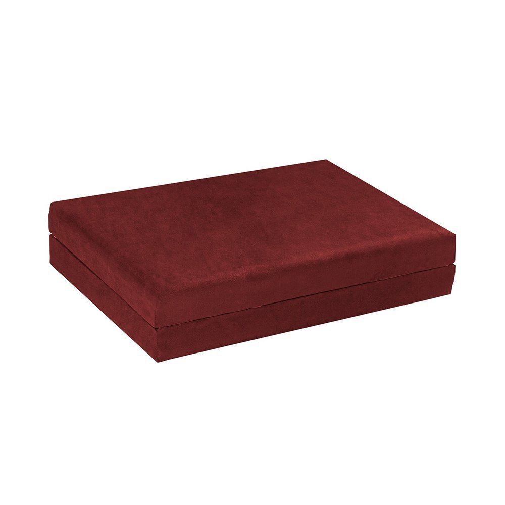 Cama Dobrável Pés de Madeira Maciça 1,70 X 0,60 Vermelho - 4