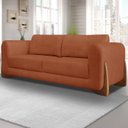 Ver imagem 2 de Sofa Jolie 3 Lugares 230cm Pes Boomerang Linho Boucle 3303 Ezz