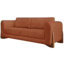 Ver imagem 1 de Sofa Jolie 3 Lugares 230cm Pes Boomerang Linho Boucle 3303 Ezz