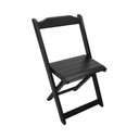 Ver imagem 2 de Conjunto Dobrável Mesa de Madeira 90cm Redonda com 6 Cadeiras Preta - Tarimatã