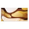 Quadro 90x180cm Decorativo Abstrato Dourado Goxoa Moldura Branca Com Vidro - Oppen House - 1