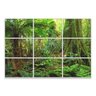 Quadro 30x360cm Decorativos Paisagem Floresta Oihana Moldura Flutuante Branca - Oppen House - 1
