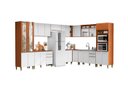 Ver imagem 2 de Jogo de Cozinha Modulada Luana  em L de 388cmx285cm - Cimamomo/Branco Aramóveis