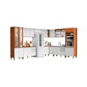 Ver imagem 2 de Jogo de Cozinha Modulada Luana em L de 388cmx285cm - Cimamomo/Branco Aramóveis
