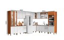 Ver imagem 3 de Jogo de Cozinha Modulada Luana  em L de 388cmx285cm - Cimamomo/Branco Aramóveis