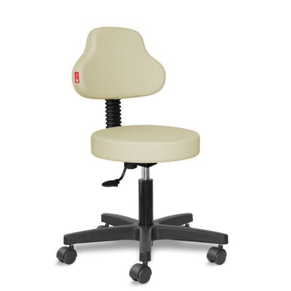 Cadeira Mocho Estética Fisioterapia Bege 1592 Plus - 1